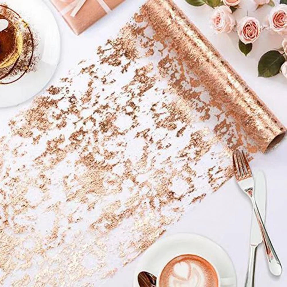 Table Runner Sequin - 273/500cm Wedding Table Runners Rose Gold