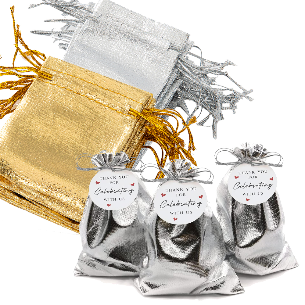 50Pcs Gold Silver Drawstring O - Wedding Supply Business 리뷰 및 가격