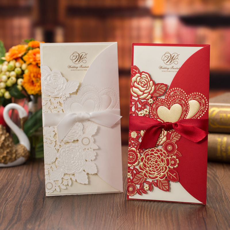 5/10Pcs Laser Cut Wedding Invi - Wedding Supply Business 리뷰 및 가격