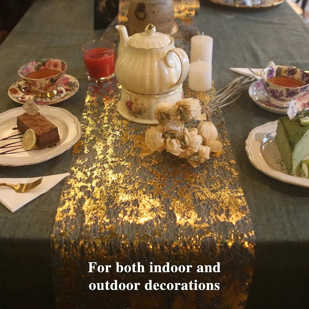 Sparkle Metallic Gold Table Ru - Table Runner Sequin 리뷰 및 가격