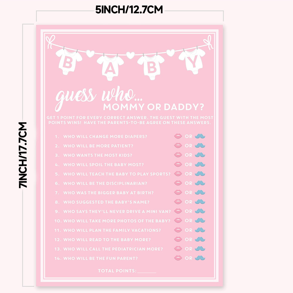 10pcs Baby Shower Guess Who Mo - Wedding Supply Business 리뷰 및 가격