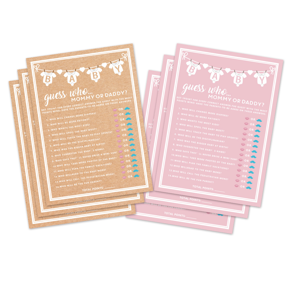10pcs Baby Shower Guess Who Mo - Wedding Supply Business 리뷰 및 가격