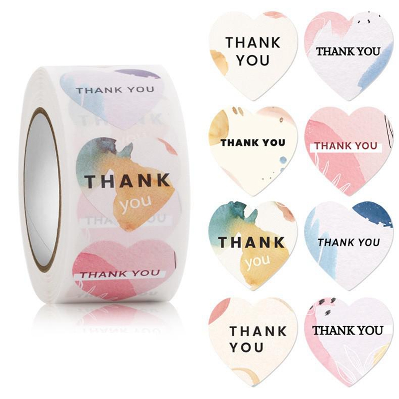 100-500pcs Heart Thank You Sti - Wedding Supply Business 리뷰 및 가격