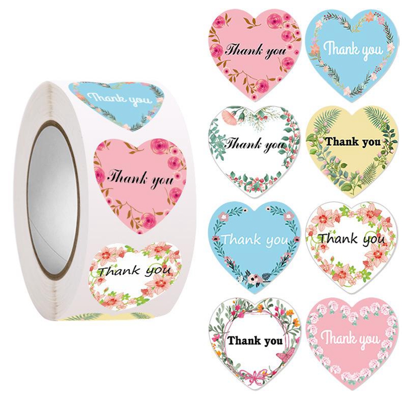 100-500pcs Heart Thank You Sti - Wedding Supply Business 리뷰 및 가격
