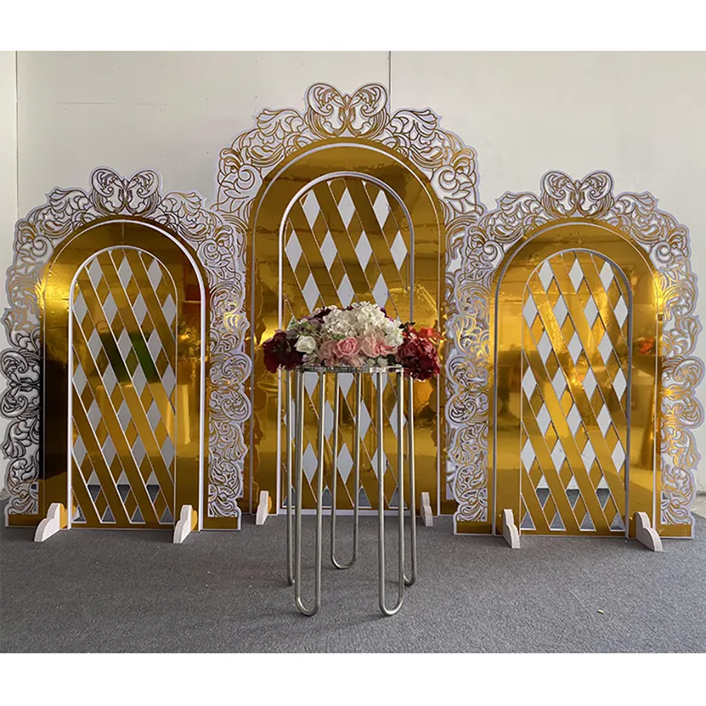 Hot Sale Gold Trim Flower Acry - Supplier Wedding 리뷰 및 가격