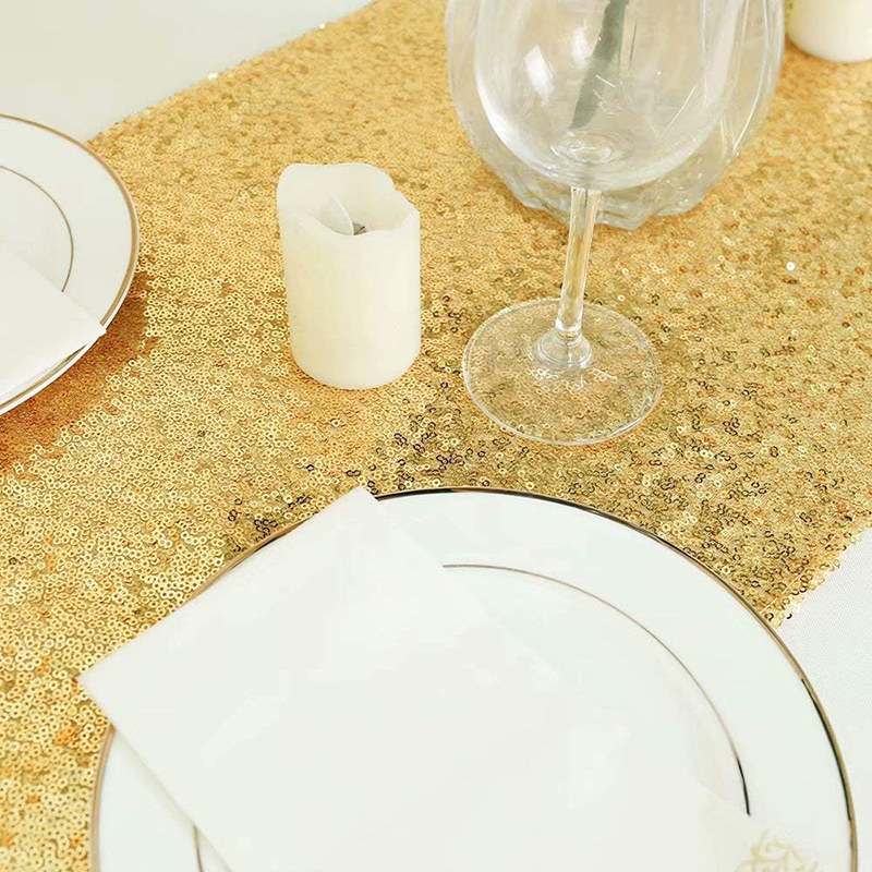 Golden Sequin Table Runner for - Table Runner Sequin 리뷰 및 가격