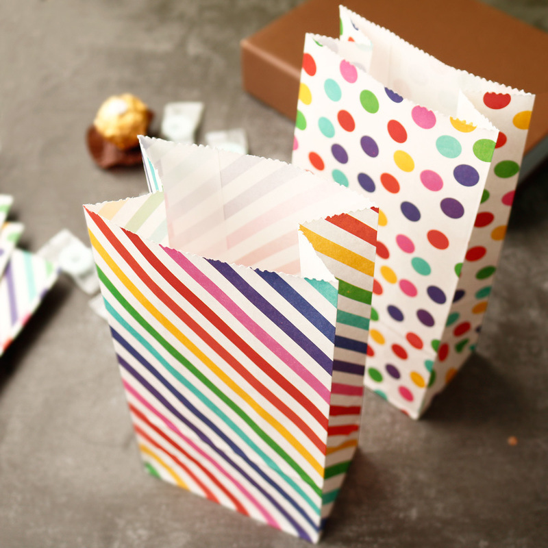 Small Paper Bags Rainbow Print - Wedding Supply.Box 리뷰 및 가격
