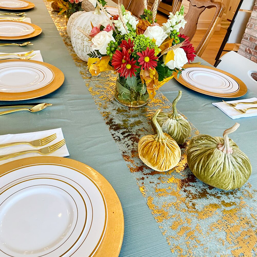 Sparkle Metallic Gold Thin Tab - Table Runner Sequin 리뷰 및 가격