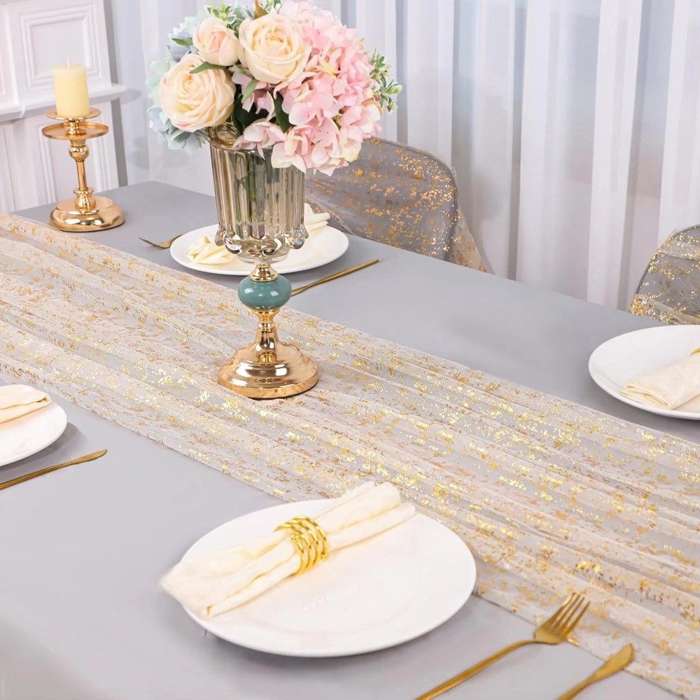 Golden Sequin Glitter Hot Stam - Table Runner Sequin 리뷰 및 가격