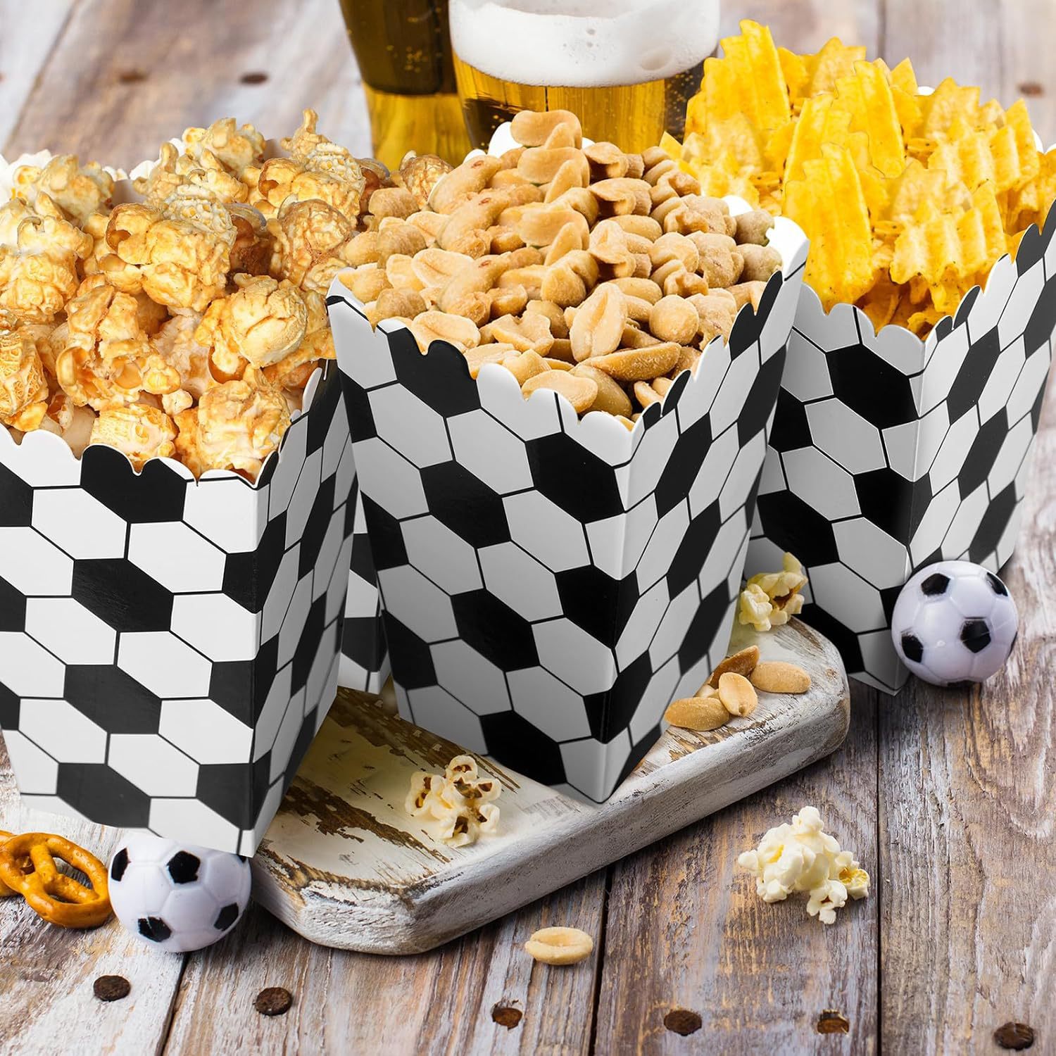 6/18Pcs  Football Popcorn Boxe - Wedding Supply.Box 리뷰 및 가격