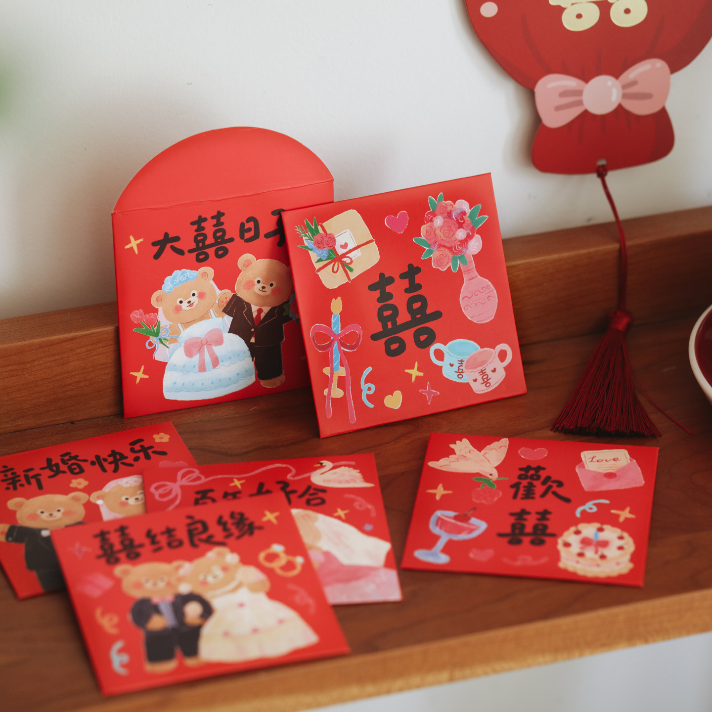 6Pcs Door Blocking Red Envelop - Wedding Envelopes 리뷰 및 가격