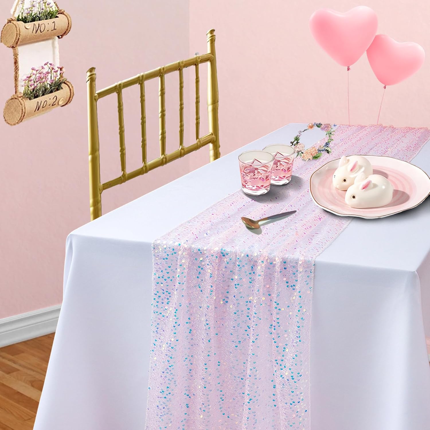 Glitter Iridescent Sequin Tabl - Table Runner Sequin 리뷰 및 가격