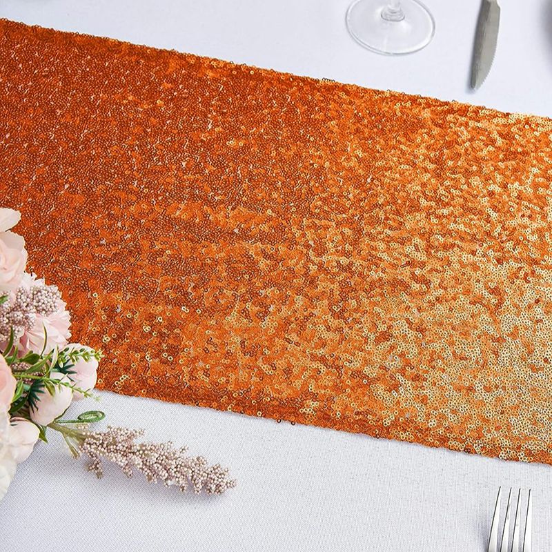 Orange Sequin Table Runner for - Table Runner Sequin 리뷰 및 가격