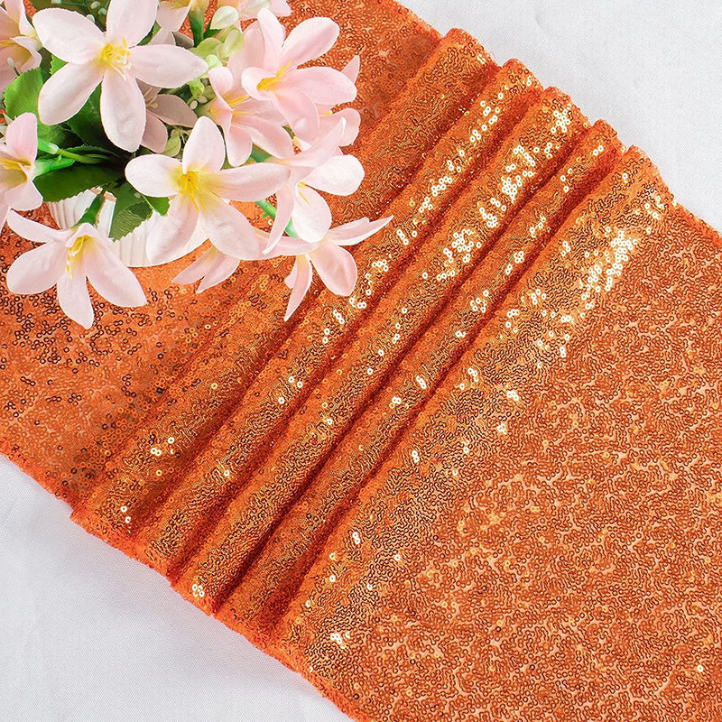 Orange Sequin Table Runner for - Table Runner Sequin 리뷰 및 가격