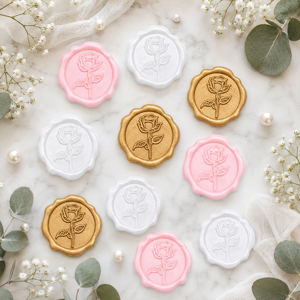 Wax Seal Sticker-3D Vintage Ro - Wedding Envelopes 리뷰 및 가격