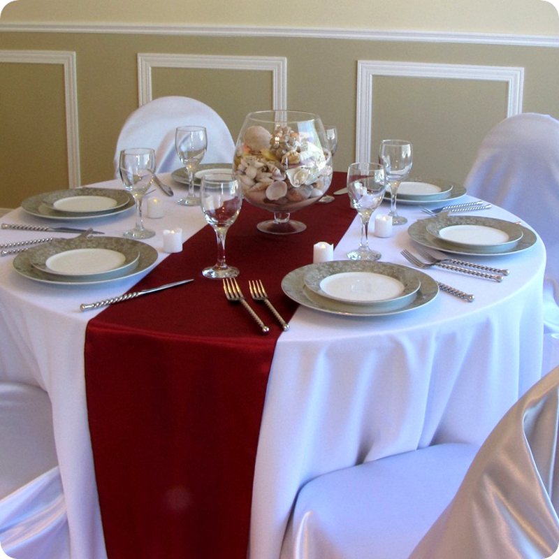 1PC Wedding Party Burgundy Sat - Table Runner Sequin 리뷰 및 가격